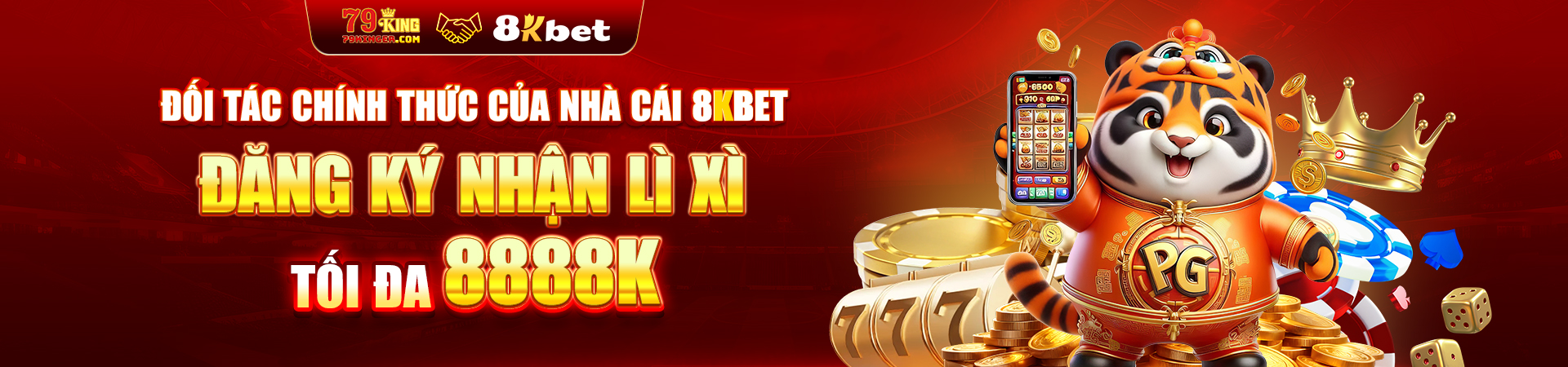 Banner 79KING hợp tác cùng nhà cái 8KBET